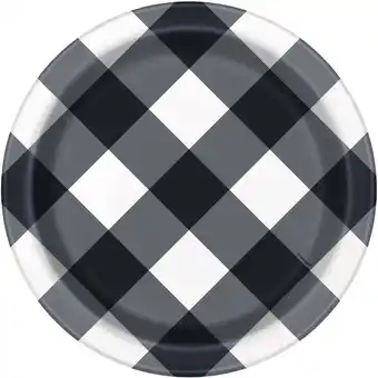 Walmart Way to Celebrate! Black Buffalo Plaid Paper Dinner Plates, 9in, 10ct offer