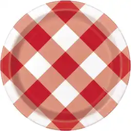 Walmart Way to Celebrate! Red Buffalo Plaid Paper Dinner Plates, 9in, 10ct offer