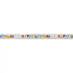 Walmart Way to Celebrate! Fringe Foil Bright Stars Birthday Banner, 12ft offer