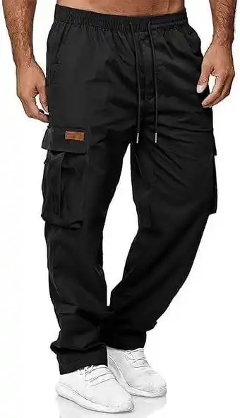 Walmart SOMER Men's Cargo Sweatpants Casual Workout Joggers Loose Athletic Pants for Men with Pockets offer