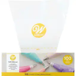 Walmart Wilton 16-inch Disposable Decorating Bags, 100-Count, Plastic, Easy-Grab offer