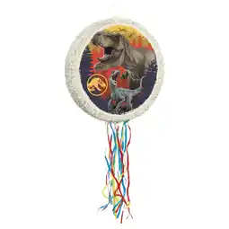 Walmart Multicolor Jurassic World Birthday Pinata, Pull String, 20 x 19.75in offer