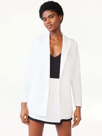 Walmart Scoop Women's Boyfriend Linen Blazer offer