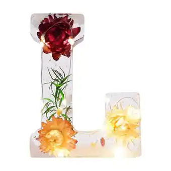 Walmart Pressed Flower Resin Letter w/ LED Light Floral Night Lights Day NEW S4I4 offer