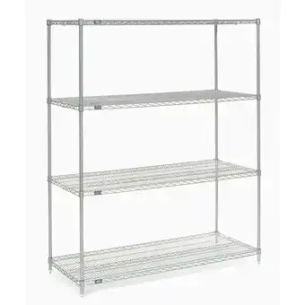 Walmart Nexel 5 Tier Chrome Wire Shelving Starter Unit, 60W x 18D x 86H offer