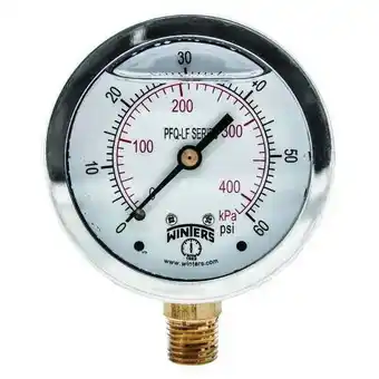 Walmart Winters Gauge,Pressure,0 to 60 psi,2-1/2 in. PFQ803LF offer