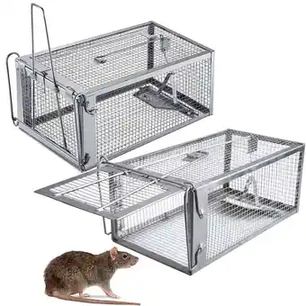 Walmart Mouse Catcher Lowprice! Hanzidakd 2Pcs Trap Cage Animal Catch 11*5.5*4.3 Inch offer