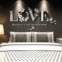 Walmart KUMHONW Stylish Removable 3D Leaf LOVE Wall Sticker Art Vinyl Decals Bedroom Decor Wall stickers offer