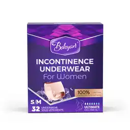 Walmart Bokyan Adult Incontinence Underwear for Women,Postpartum Bladder Leak Underwear,Disposable,S/M,32 Ct offer