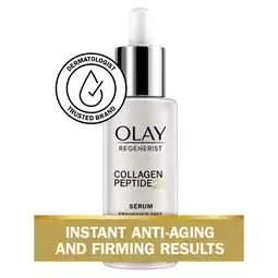 Walmart Olay Regenerist Collagen Peptide 24 Serum, Fragrance-Free, Everyday Care, All Skin Types, 1.3 fl oz offer