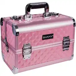 Walmart SHANY Premier Fantasy Collection Makeup Artists Cosmetics Train Case - Pink diamond offer