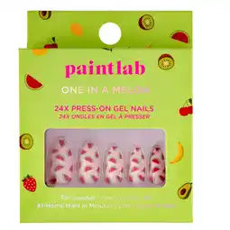 Walmart PaintLab Reusable Gel Press on Nails Kit, Almond Shape, One in a Melon Pink, 24 Count offer