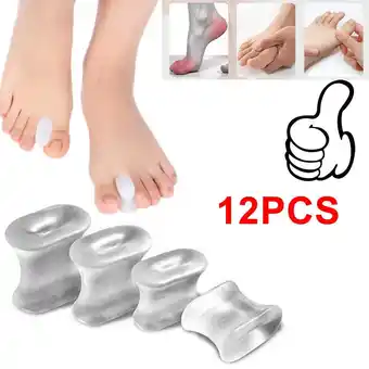 Walmart 2Z Silicone Gel Toe Separator Orthotics Bunion Toes Spacer Pain Reliever 12Pcs offer