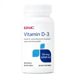 Walmart GNC Vitamin D3 50mcg, Supports Teeth And Bone Health, 180 Softgels, 180 Servings offer