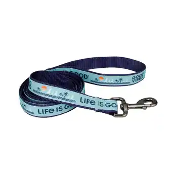 Walmart Life is Good Canvas Overlay Dog Leash, Blue Good Vibes, 1 x 6' (Medium - Large) offer