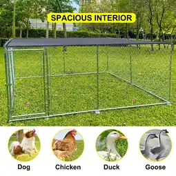 Walmart 10x10ft Dog Run for Outdoor Pet Playpen Large Outdoor Dog Kennel Shade Cage Enclosure with Cover offer