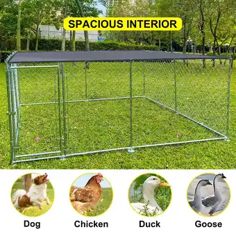 Walmart 10x10ft Dog Run for Outdoor Pet Playpen Large Outdoor Dog Kennel Shade Cage Enclosure with Cover offer