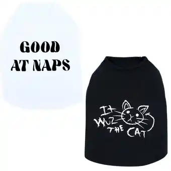 Walmart Vibrant Life Tshirt, 2pack, Cat/Naps, Black/White, S offer