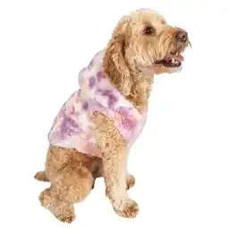 Walmart Justice Pet Polyester Sherpa Tie-Dye Dog Hoodie, XS offer