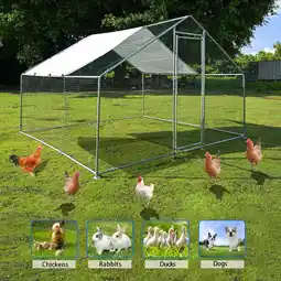 Walmart Large Walk in Chicken Coop Backyard Hen House Outdoor Farm Ranch Poultry Cage US offer