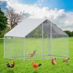 Walmart Caulitar 10x6.6ft Walk in Chicken Run Coop Metal Cage Animal Poultry House Hutch Backyard offer