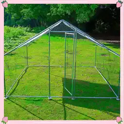 Walmart 10'x10' Hen House Walk in Chicken Coop Run Backyard Poultry Rabbit Cage + Cover offer