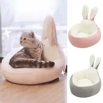 Walmart HOMBOTI Cat Bed Clearance Washable Fluffy Plush Pet Beds Pet Bed for Puppy and Kitten offer