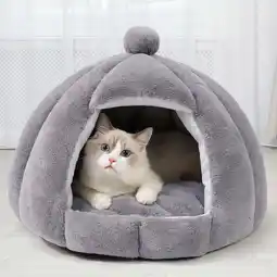 Walmart HOMBOTI Cat Bed Clearance Washable Fluffy Plush Pet Beds Pet Bed for Puppy and Kitten offer