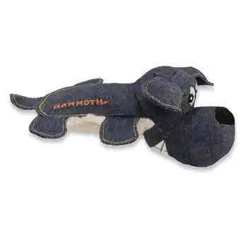 Walmart Mammoth Squeakies Dog-Shaped Vintage Denim with Lambswool Plush Dog Toy, Small, 8 offer