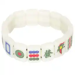 Walmart Mahjong Bracelet Acrylic Tiles Stretchy Handmade Bangle Jewelry for Men Women offer