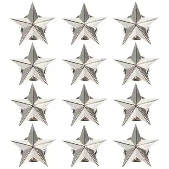 Walmart Eease Star Badge Lapel Pin 12pcs Veterans Day Pins for 4th of July Memorial Day Silver offer