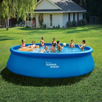 Walmart Summer Waves 18 ft Quick Set Above Ground Pool, Round, Blue, Ages 6+, Unisex offer