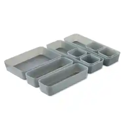 Walmart Pen+Gear Drawer Organization Set, Gray, 9 Pieces offer