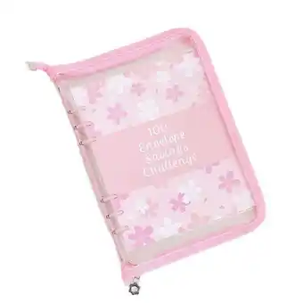 Walmart Kugisaki Loose-Leaf Notebook 100 Day Money Saving Savings Book Challenge Cash Savings - Pink offer