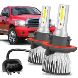 Walmart For 2006 2007 2008 2009 2010 Dodge Ram 1500/2500/3500 Pickup LED Headlight Bulbs White 2pcs offer