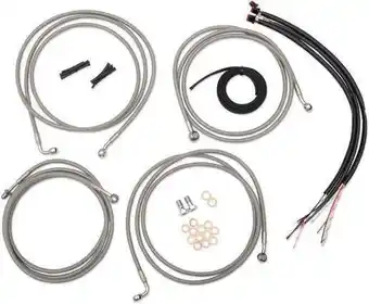 Walmart La Choppers LA-8005KT2B-19B Complete Handlebar Cable and Brake Line Kit - Black Vinyl/Stainless offer