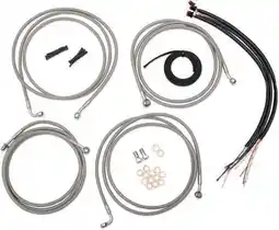 Walmart LA Choppers LA-8210KT2B-16B Complete Handlebar Cable and Brake Line Kit - Black Vinyl/Stainless offer