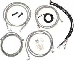 Walmart LA Choppers LA-8220KT2-16 Complete Handlebar Cable/Brake & Clutch Line/Wire Kit - Stainless Braided offer