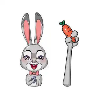 Walmart Kugisaki Easter with Carrot Wiper Stickers Car Rear Windshield Wiper Stickers Car Stickers Gray offer