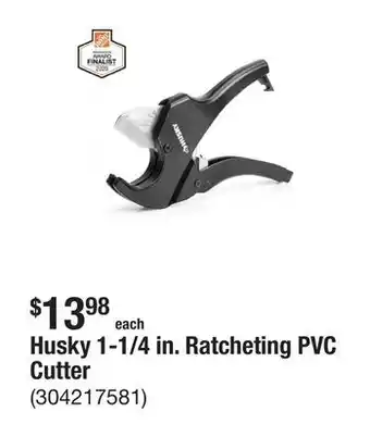 The Home Depot Husky 1-1/4 in. Ratcheting PVC Cutter offer