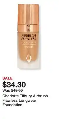 Ulta Beauty Charlotte Tilbury Airbrush Flawless Longwear Foundation offer