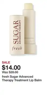 Ulta Beauty fresh Sugar Advanced Therapy Treatment Lip Balm offer