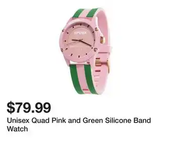 Belk Unisex Quad Pink and Green Silicone Band Watch offer