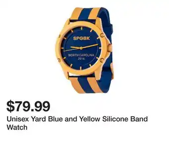 Belk Unisex Yard Blue and Yellow Silicone Band Watch offer