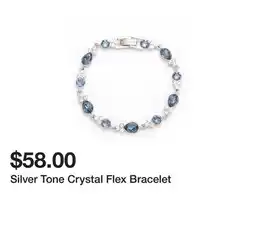 Belk Silver Tone Crystal Flex Bracelet offer