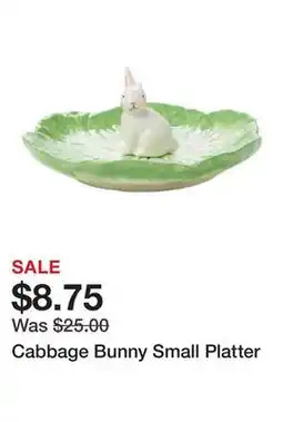 Belk Cabbage Bunny Small Platter offer