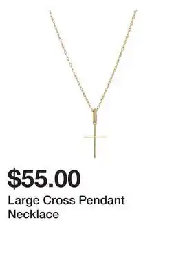 Belk Large Cross Pendant Necklace offer