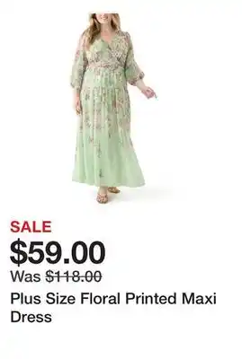 Belk Plus Size Floral Printed Maxi Dress offer