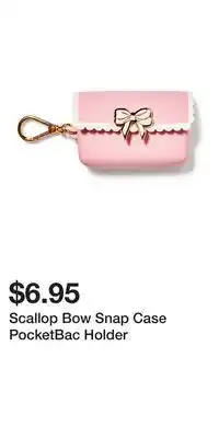 Bath & Body Works Scallop Bow Snap Case PocketBac Holder offer