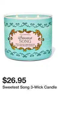 Bath & Body Works Sweetest Song 3-Wick Candle offer